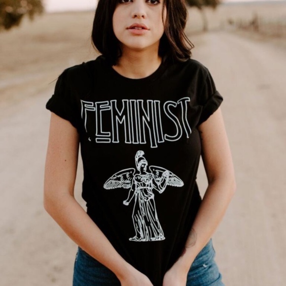 Tops - black feminist graphic short sleeve tee top
